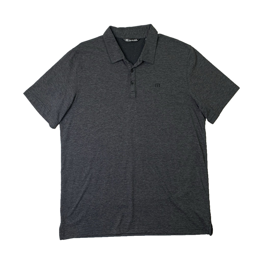 Travis Mathew Polo Shirt Mens 2XL Grizzly Pima Cotton Blend Zinna Short Sleeve